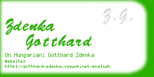 zdenka gotthard business card